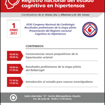 Invitación a la 1er jornada Corazón – Hipertensión – Cerebro